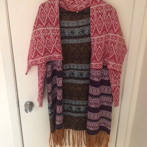 long sweater with fringe
